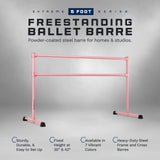 VITA Barre Portable Freestanding Double Ballet Barre, Extreme, Steel | Fixed Height, Made in USA, Home or Gym Exercise Equipment for Kids & Adults | Dance, Fitness, Pilates