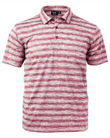 Akwa Men's Short Sleeve Ombre Stripe Polo Made in USA