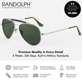 Randolph USA | Sportsman Aviator Authentic Sunglasses for Men Polarized 100% UV