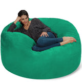 Chill Sack Bean Bag Chair: Giant 5' Memory Foam Furniture Bean Bag - Big Sofa with Soft Micro Fiber Cover - Black