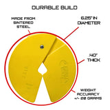 Micro Gainz Dumbbell Fractional 2.5 lb Weight Plate, Ideal for Micro Loading, (Choose Color) 4 Piece Fractional Weight Plates, Designed for Dumbbell Training, Made In USA