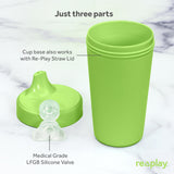 Re-Play Made in USA 10 Oz. Sippy Cups for Toddlers, Pack of 4 - Reusable Spill Proof Cups for Kids, Dishwasher/Microwave Safe - Hard Spout Sippy Cups for Toddlers 3.13" x 6.25", Desert Roses