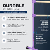 VITA Barre Portable Freestanding Double Ballet Barre, Extreme, Wood | Fixed Height, Made in USA, Home or Gym Exercise Equipment for Kids & Adults | Dance, Fitness, Pilates