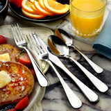Annapolis 20 Piece Flatware Set Service for 4 Stainless Steel 18/10 Silverware Made in USA by Liberty Tabletop