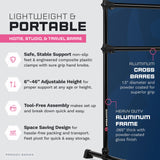 VITA Barre Portable Freestanding Double Ballet Barre, Prodigy, with Carry Bag | Adjustable Height, USA Made, Home or Gym Exercise Equipment for Kids & Adults | Dance, Fitness, Pilates