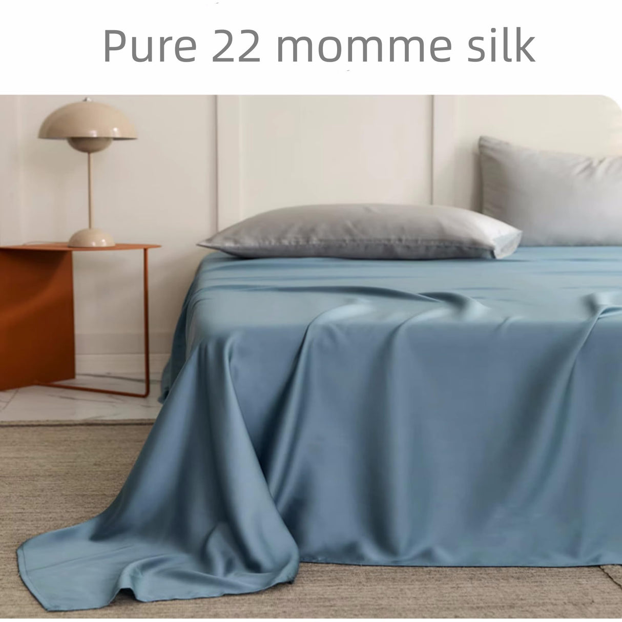 I Pcs 22 Momme Flat Silk Sheet, 100% Mulberry Silk Bed Sheets, Real Silk Flat Sheet, Grade 6A Organic Silk Bedding Made in USA, Hypoallergenic, Ultra Soft and Breathable (Pink, Full)