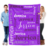 Custom Blanket with Name, Soft Cozy Personalized Name Blankets for Kids, Girls, Boys, Adults, Customized Christmas Blanket for Women, Men, Newborn, New Mom, Red Colors, Made in USA