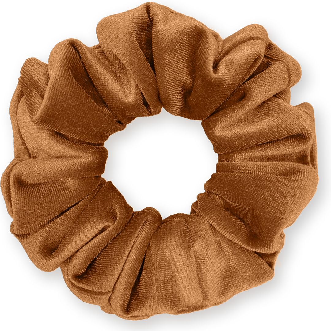 Velvet Scrunchies Premium Plush Soft Ponytail Holder Made in the USA Black