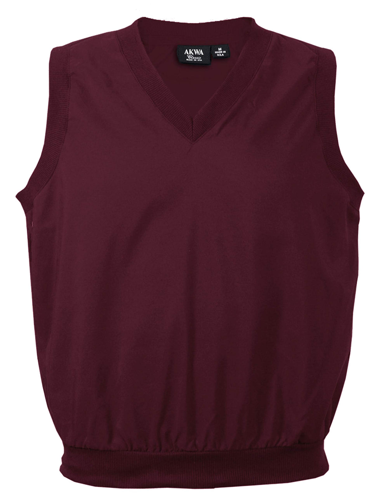 Akwa Made in USA Men's Microfiber Water Repellent V-Neck Pullover Golf Vest