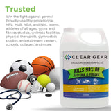 Disinfectant, Cleaner, and Deodorizer for Sports Equipment, Gyms, and Fitness Centers - EPA-Registered, Hospital Grade, Made in USA - 1 Gallon Bottle