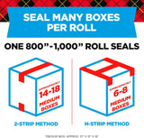 Scotch Heavy Duty Shipping Packaging Tape, 2 x 800 - Clear (3 Tapes) (1, Clear)