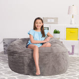 Chill Sack Bean Bag Chair: Giant 5' Memory Foam Furniture Bean Bag - Big Sofa with Soft Micro Fiber Cover - Black