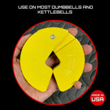 Micro Gainz Dumbbell Fractional 1.25lb Weight Plate, Ideal for Micro Loading, (Choose Color) 4 Piece Fractional Weight Plates, Designed for Dumbbell Training, Made In USA