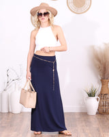 Popana Womens Long Maxi Skirt - Made in USA Long Skirts for Women Trendy - Casual Convertible Sundress Plus Size Maxi Skirt