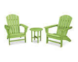 POLYWOOD Nautical 3-Piece Adirondack Chair Set