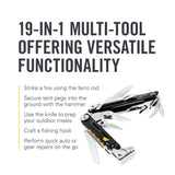 LEATHERMAN, Signal, 19-in-1 Multi-tool for Outdoors, Camping, Hiking, Fishing, Survival, Durable & Lightweight EDC, Made in the USA, Aqua/Silver with Nylon Sheath