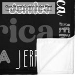 Custom Blanket with Name, Soft Cozy Personalized Name Blankets for Kids, Girls, Boys, Adults, Customized Christmas Blanket for Women, Men, Newborn, New Mom, Red Colors, Made in USA