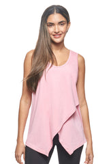 Expert Brand USA-Made Women's MoCA Cotton Blend Front Tie Tank Top