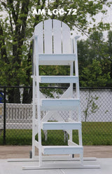 Lifeguard Chair for Pool, Lake and Beach (72") Made in The USA - Durable Recycled Plastic Lumber, Long Service Life, Comfortable with Wide Steps, Stable Platform