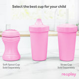 Re-Play Made in USA 10 Oz. Sippy Cups for Toddlers, Pack of 4 - Reusable Spill Proof Cups for Kids, Dishwasher/Microwave Safe - Hard Spout Sippy Cups for Toddlers 3.13" x 6.25", Desert Roses