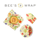 Bee's Wrap Reusable Beeswax Food Wraps Made in The USA, Eco Friendly Beeswax Wraps for Food, Sustainable Food Storage Containers, Organic Cotton Food Wraps, Assorted 3 Pack (S, M, L), Honeycomb