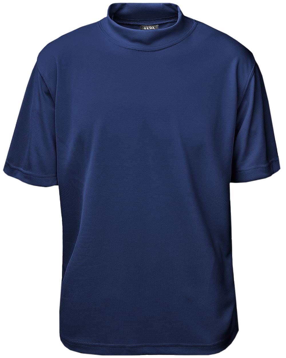 Akwa Men's Moisture Wicking Mock Turtle Tee Made in USA Lightweight Soft T-Shirt Made in USA
