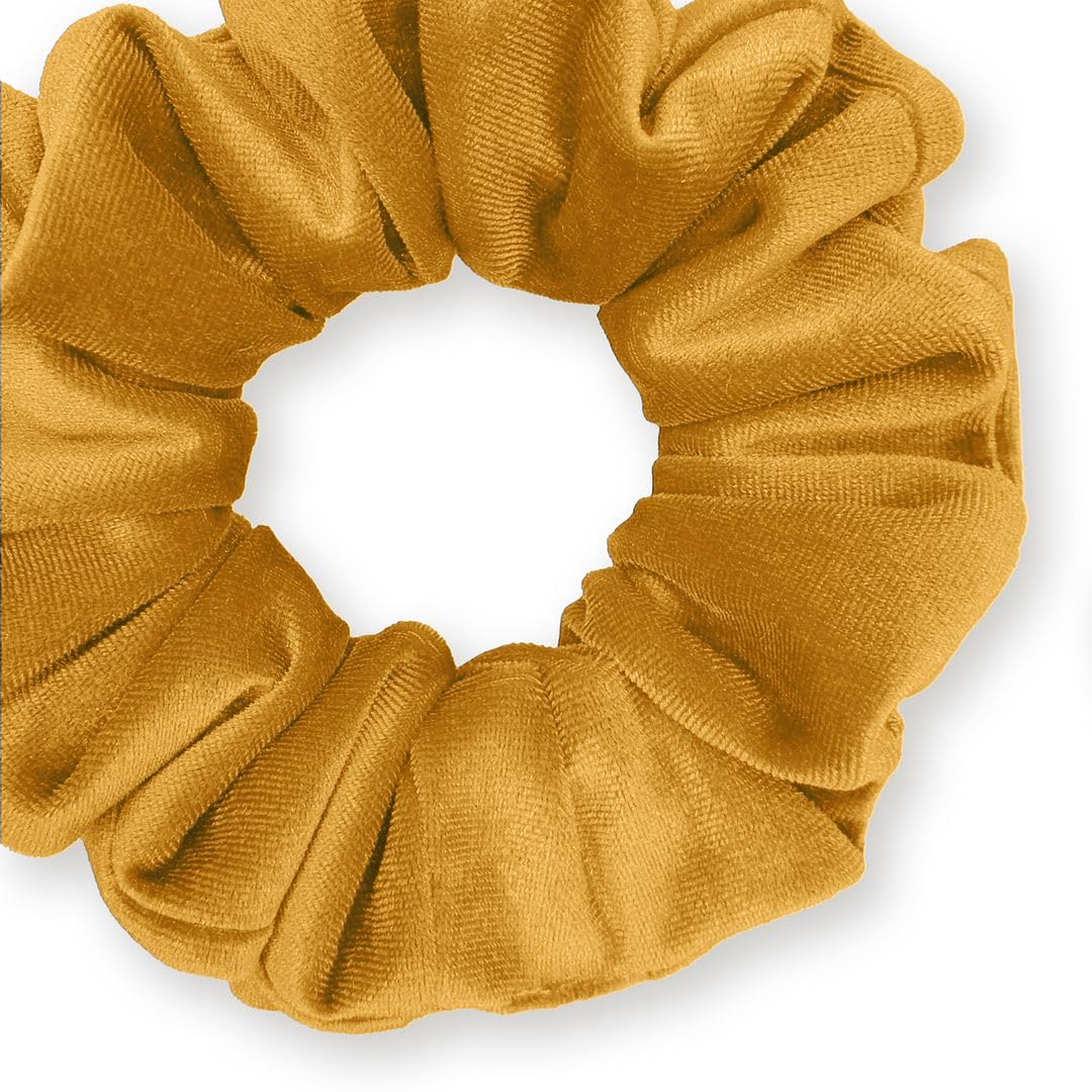 Velvet Scrunchies Premium Plush Soft Ponytail Holder Made in the USA Black