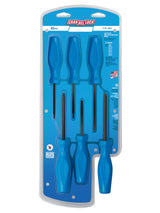 CHANNELLOCK TS-6H 6 Piece Professional Torx Screwdriver Set, Magnetic Tip, Made in USA, Molded Tri-Lobe Grip