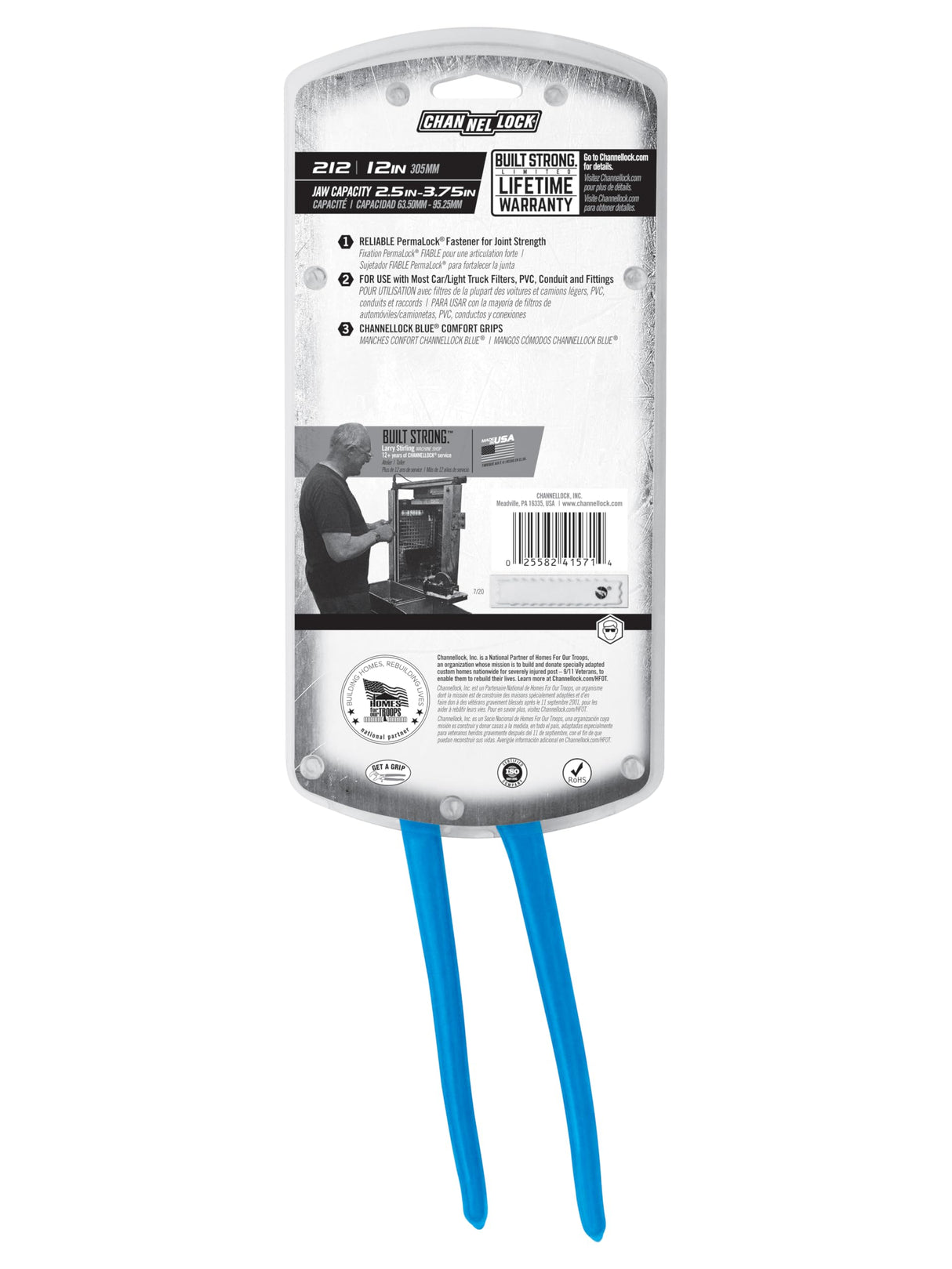 CHANNELLOCK 209 9-inch Oil Filter/PVC Pliers | Made in USA | 1.75 to 3-inch Jaw Capacity | Forged High Carbon Steel | Ideal for Engine Oil Filters, Conduit, and Fittings