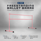 VITA Barre Portable Freestanding Double Ballet Barre, Extreme, Steel | Fixed Height, Made in USA, Home or Gym Exercise Equipment for Kids & Adults | Dance, Fitness, Pilates