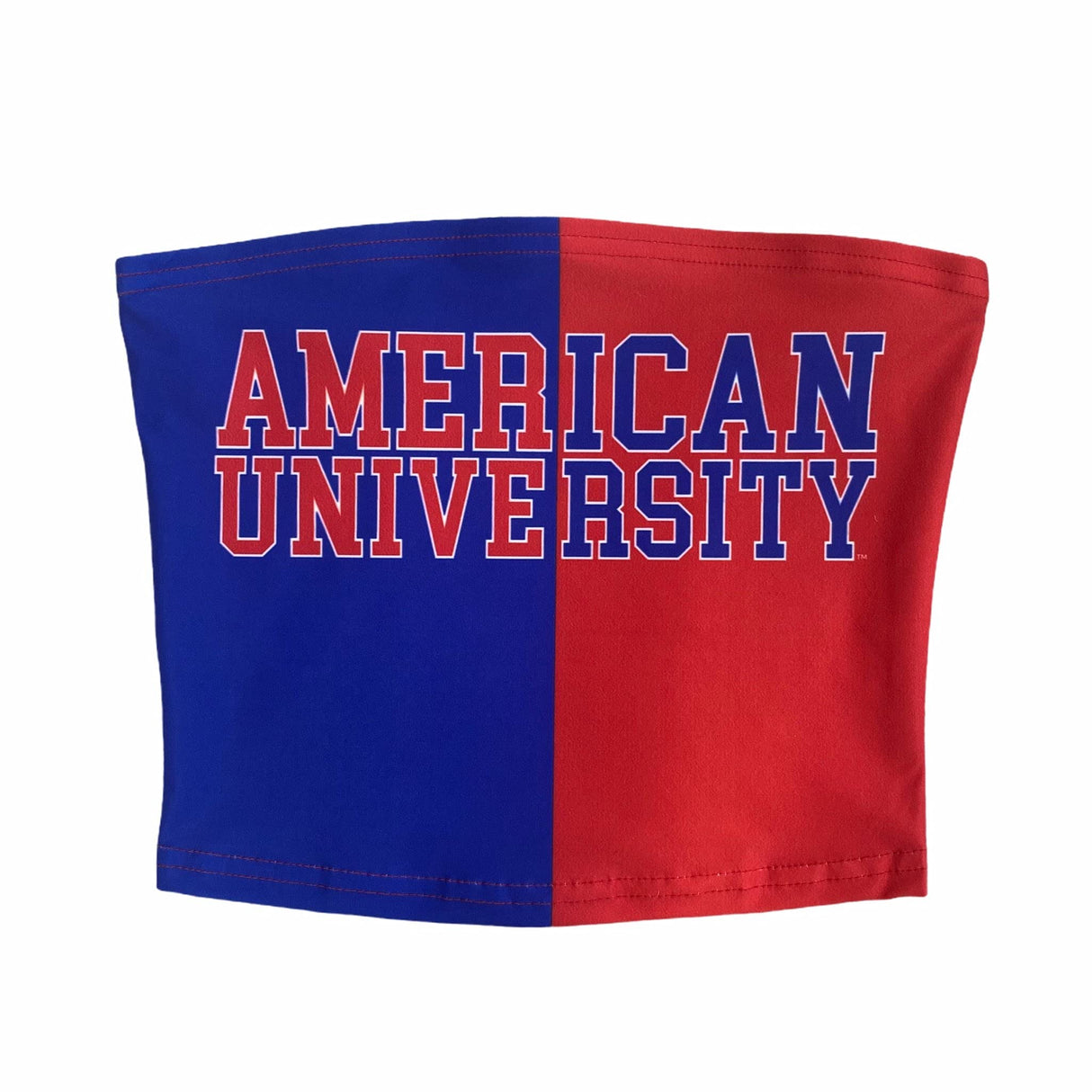 Lojobands Women's Tailgate Outfit College Two Tone Color Block Tube Top Made in USA One Size Fits Most