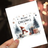 Merry Christmas Cards for Business & Family (Variety Pack 4 Seasonal Designs) Bulk Greeting Card Set Pack of 20 Holiday Cards with Envelopes (5x7 inch - A7) Office, Work, Employees & Clients VP2404