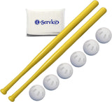 WIFFLE Ball 6 Baseballs Official Size 6 Pack Ball 32" Bats 2 Pack Bundle Set, NOIS Tissue Pack Included