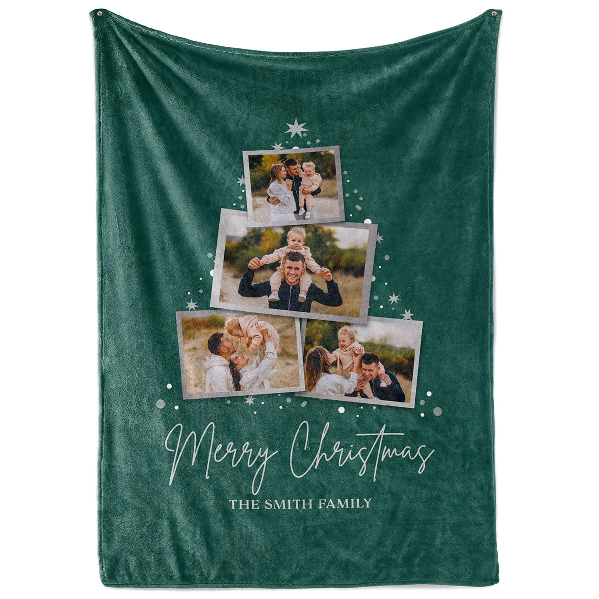 Custom Christmas Blankets - Family Photo Christmas Throw Blanket for Couch - Cozy Christmas Decor - Soft & Warm Fleece Picture Blankets - Personalized Gifts (Sherpa - 50x60)