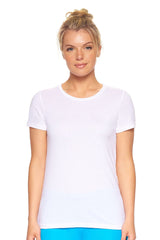 Expert Brand USA-Made Women's MoCA Cotton Blend Bay Crewneck T-Shirt