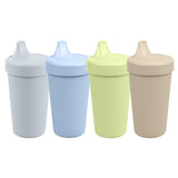 Re-Play Made in USA 10 Oz. Sippy Cups for Toddlers, Pack of 4 - Reusable Spill Proof Cups for Kids, Dishwasher/Microwave Safe - Hard Spout Sippy Cups for Toddlers 3.13" x 6.25", Desert Roses