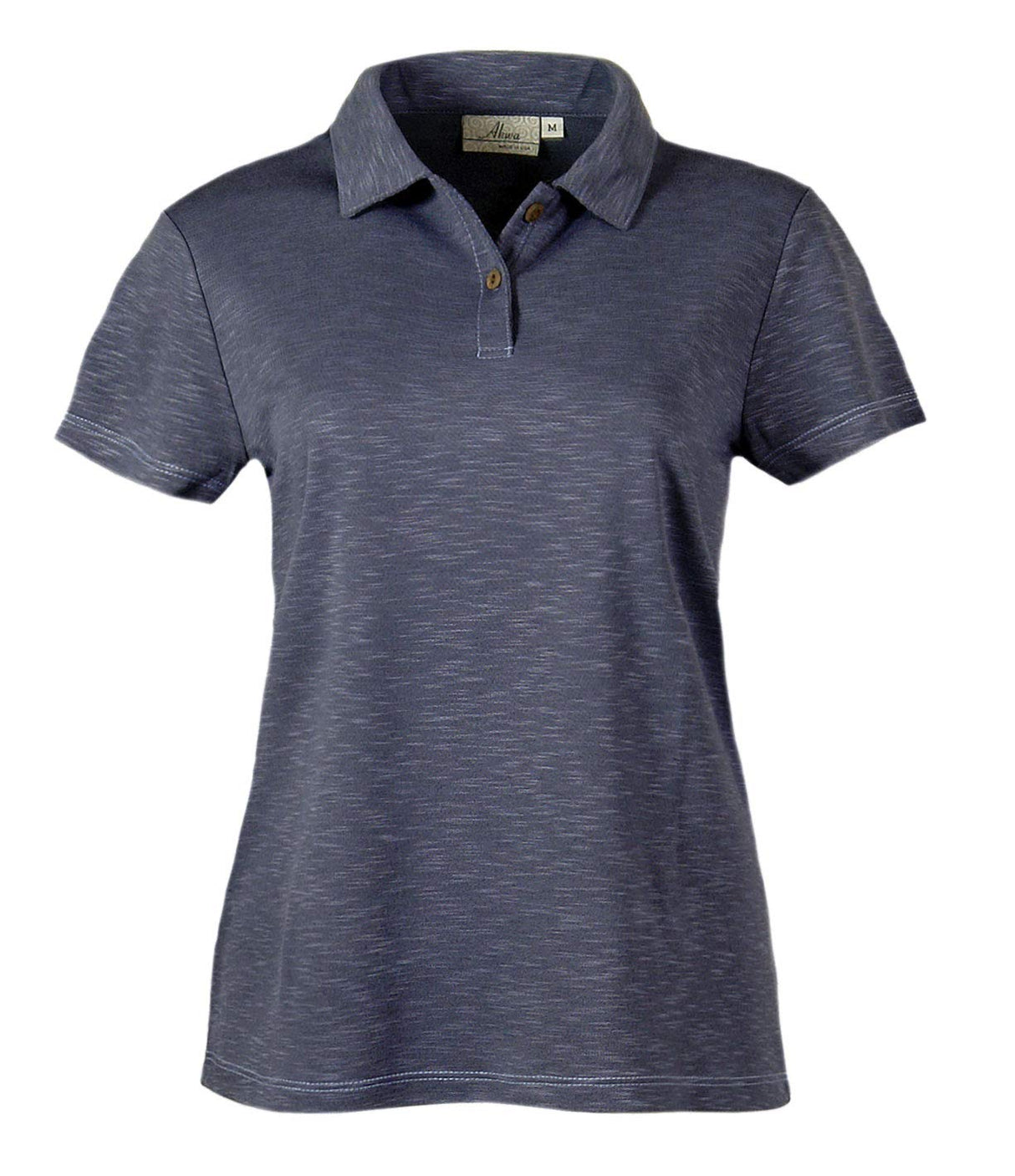 Akwa Women's Slub Polo Made in USA