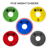 Micro Gainz Standard 1-Inch Center Hole Fractional 2 Pcs Color Weight Plates, Choose (.25LB-1LB) Designed for Standard 1-Inch Dumbbell & Barbell for Strength Training, Made in USA