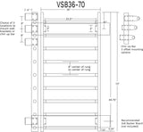 Vita Vibe VSB Series- 36" Wide Stall Bars (Swedish Bars) - 72" - 90" Tall