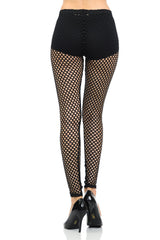 JJJ Women Sexy Girls Casual Fishnet Mesh Ankle Length Leggings