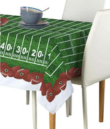 Fabric Textile Products | Football Garland Tablecloth | Game Day Rectangular Tablecloth | 60" x 84" | Machine Washable and Stain-Resistant for Easy Care | Made in The USA