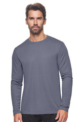 Expert Brand USA-Made Men's Oxymesh Dry Fit Athletic Long Sleeve Shirt