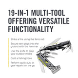 LEATHERMAN, Signal, 19-in-1 Multi-tool for Outdoors, Camping, Hiking, Fishing, Survival, Durable & Lightweight EDC, Made in the USA, Aqua/Silver with Nylon Sheath