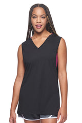 Expert Brand USA-Made Women's Lenzing Modal MoCA Sleeveless Tunic Hoodie