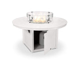 Polywood® Round 48" Fire Pit Table (White)