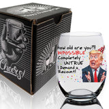 Funny Trump Birthday Glass - Trump Birthday Gifts for Men, Donald Trump Gifts for Men, Funny Birthday Gift for Women, Trump Gifts, Birthday Gift for Husband, Trump Stuff, Maga Merch (SHOT GLASS)