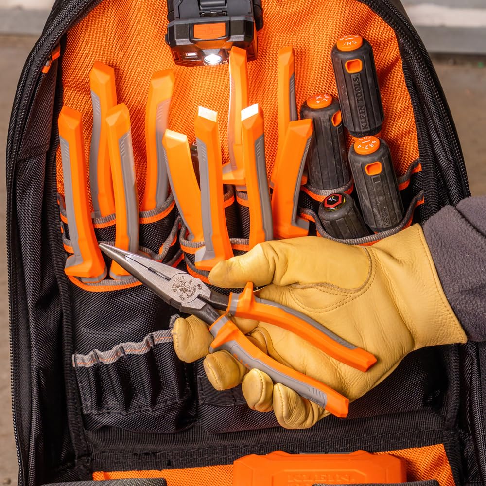Klein Tools 1005RINS Insulated Pliers, Made in USA, Cutting / Crimping Tool for Insulated and Non-Insulated 10 to 22 AWG Wire and Connectors,1000V Rated