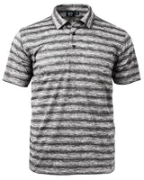 Akwa Men's Short Sleeve Ombre Stripe Polo Made in USA