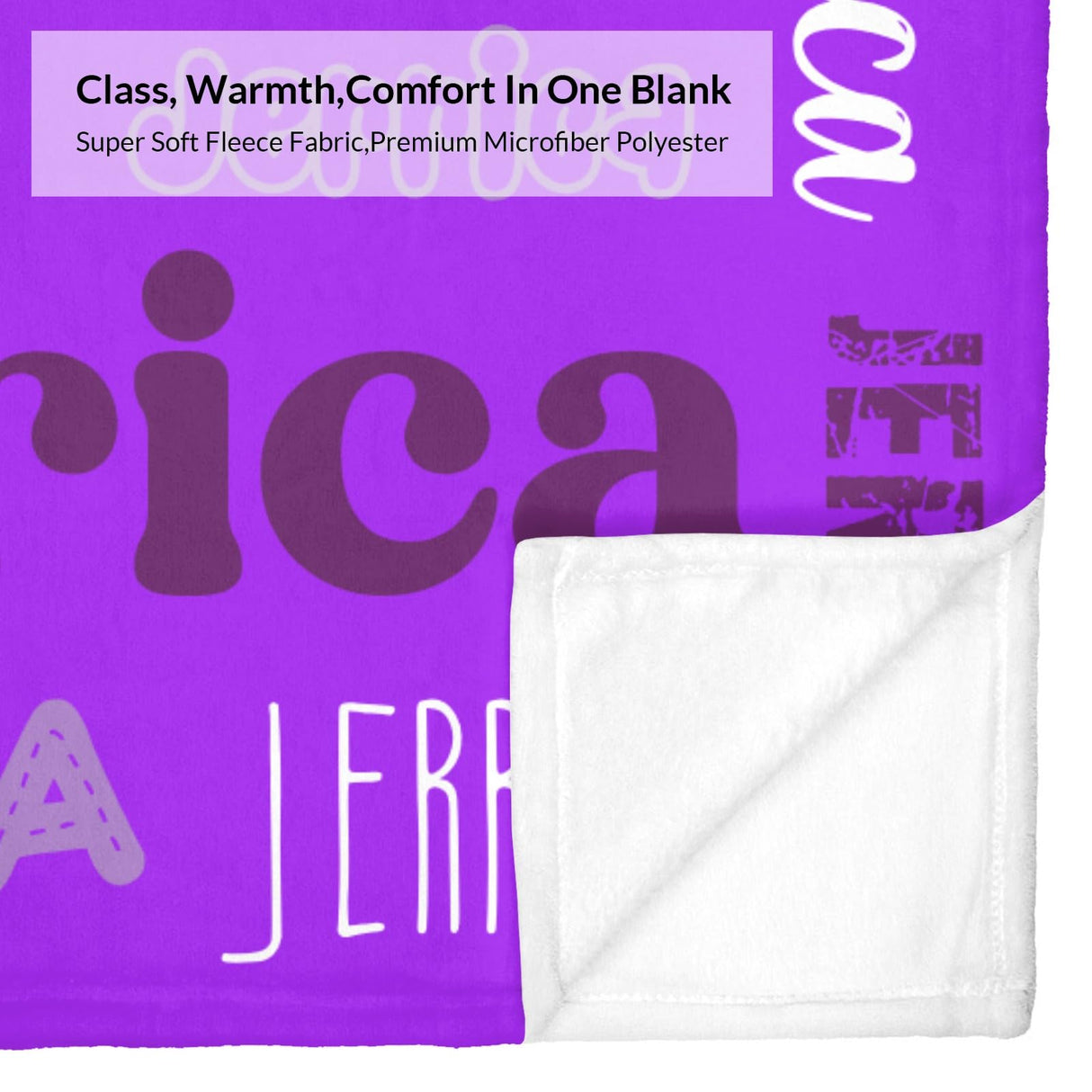 Custom Blanket with Name, Soft Cozy Personalized Name Blankets for Kids, Girls, Boys, Adults, Customized Christmas Blanket for Women, Men, Newborn, New Mom, Red Colors, Made in USA