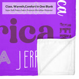 Custom Blanket with Name, Soft Cozy Personalized Name Blankets for Kids, Girls, Boys, Adults, Customized Christmas Blanket for Women, Men, Newborn, New Mom, Red Colors, Made in USA